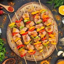 100 piezas/Paquete Pinchos de bambú natural, palitos para barbacoa, pinchos de bambú para barbacoa doméstica, adecuados para barbacoa, aperitivos, frutas, brochetas, fuente de chocolate, pollo, salchichas, olla caliente o flores artesanales, ideal para el hogar, barbacoa, cocina, fiestas, restaurantes - Multicolor - Ver 5