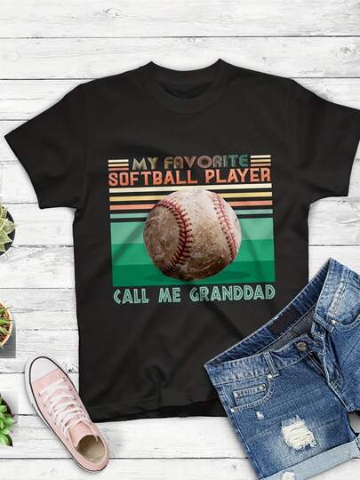 Vintage Favorite Softball Player Calls Me Granddad T-Shirt