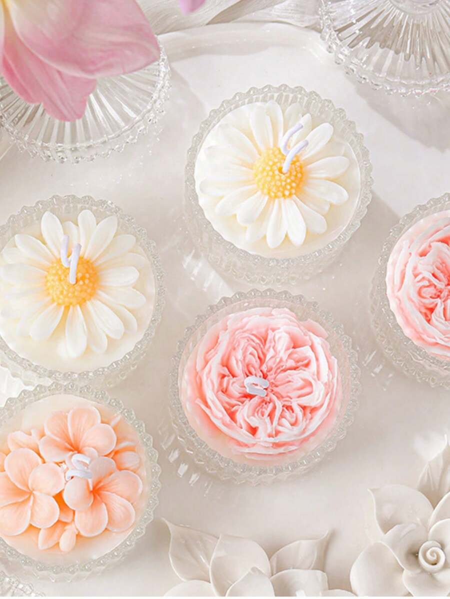 Vela perfumada con flores hechas a mano, vela decorativa con forma de flor de cera de soja, crea ambiente, decoración navideña, decoración de habitación, regalo de Navidad, regalo para la mejor amiga, regalo de graduación, regalo de cumpleaños, recuerdo de boda, decoración del hogar, decoración de cumpleaños, regalo para mujeres, regalo para niñas, regalo del Día de la Madre, regalo del Día de San Valentín