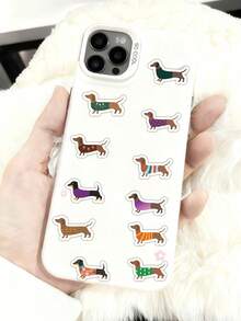 64 BUC/PACHET Autocolante drăguțe cu câini Dachshund, autocolante adorabile pentru animale de companie pentru autocolante metalice pentru telefon și penar școlar, decor distractiv pentru iubitorii de câini și studenți - Multicolor - Vizualizare 5