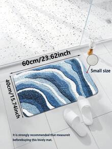 1 tấm thảm len giả sang trọng bán chạy nhất với họa tiết gợn sóng xanh và trắng, thảm phòng tắm hình chữ nhật phong cách tối giản hiện đại có thể giặt bằng máy, thảm nhà bếp đế chống trượt bằng TPR mềm mại và thân thiện với da, thảm chùi chân chào mừng có thể giặt được, thảm trang trí phòng ngủ nhỏ, thích hợp cho gia đình, phòng khách, phòng ngủ, nhà bếp, phòng giặt ủi, sân vườn, hành lang và trang trí ngoài trời, nhiều kích cỡ có sẵn, thích hợp cho mùa xuân, mùa hè, mùa thu và mùa đông, thảm trang trí phòng tắm nhà bếp ngày lễ - Nhiều màu - Xem 5