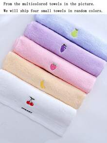 Bộ 1/2/4/6 khăn nhỏ, thêu họa tiết trái cây, kích thước 9.84*17.71 inch, nhiều màu sắc, khăn mặt/tay, dùng được cả nam và nữ, thấm hút tốt, nhanh khô, không phai màu, thích hợp cho phòng tắm, trường học, nhà bếp, làm quà tặng ngày lễ, du lịch và hoạt động ngoài trời. - Màu sắc hỗn hợp - Xem 9