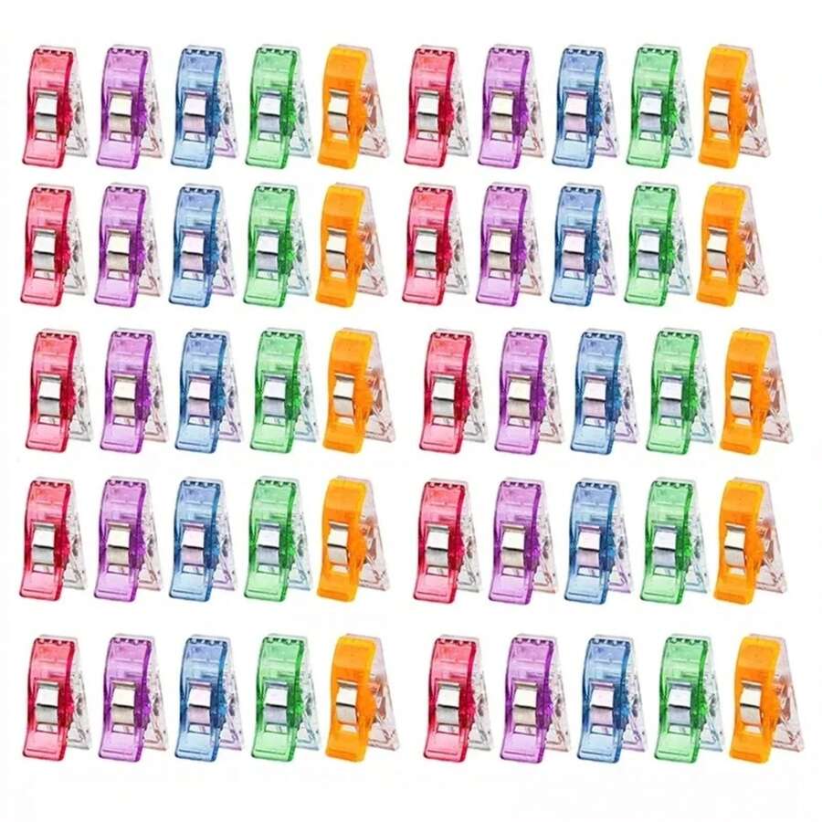 Clips de costura, clips coloridos, clips de plástico multiusos para manualidades, clips de  para ropa, clips de encuadernación de color, papel - Color aleatorio 20 piezas - Ver 1