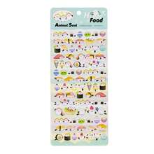 1 Stück 3D geprägter Aufkleber, japanisches/Sushi/Ramen/Landschaft/Tier/Kuchen Design, geeignet zum Dekorieren von Handyhüllen, Laptops, Notizbüchern, DIY Basteleien. Transparent, mit subtilen Glitzer Tier Aufklebern (Cut Out Produkt)