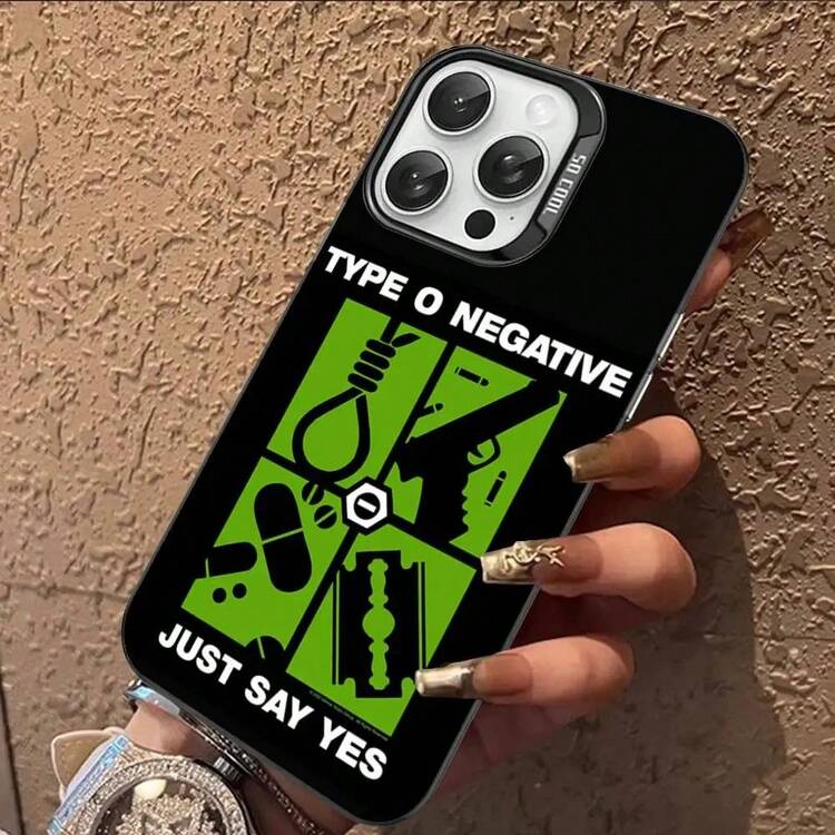 Funda de teléfono mate a prueba de golpes de música negativa tipo T de banda de rock para 17 16 15 14 13 12 11 Pro Max Plus - Z8 - Añade 9