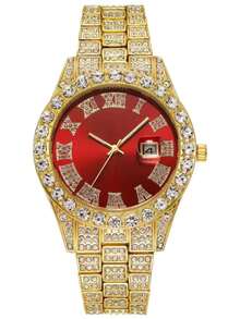 Casual Versatile Men's Mechanical Watch Gold Steel Band Automatic Campus Style - 均碼 - 查看 10