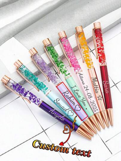 1-36 piezas Bolígrafo de pintura de aceite personalizado con texto/logotipo creativo, bolígrafo de metal con grabado láser, bolígrafo de lujo de moda, bolígrafo de regalo de boda, bolígrafo inspirador personalizado, regalo perfecto para amigos, maestros, familia, colegas, vuelta al colegio, uso de oficina