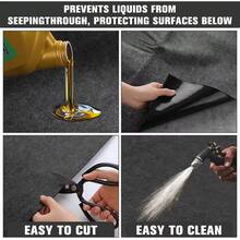 Garage Floor, Car Essential Car Stuff, 71" X 36" Car Repair Mat Giant Oil Drip Mat For Garage Driveway Reusable Rubber Floor Oil Spill Leak Absorbent Pads For Motorcycle Car Oil Leak Stain Resistant, Universal Fit Garage Floor Mat, Oil-Resistant Textile Car Maintenance Mat, Waterproof Garage Protection Floor Tool Mat, Auto Repair Crawling Mat, Vehicle Accessory, Car Accessories