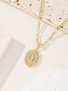1PC Religious Pendant Necklace, 14K Gold-Plated Fashion Pendant, Faith Theme Accessories, Suitable For Both Men And Women To Wear In Daily Festivals. - Yellow Gold - View 6