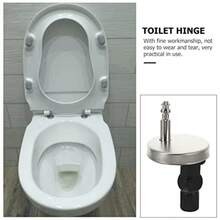 TYUI Toilet Seat Replacement Bidet Parts: 2pcs Seat Hinge Replacement Toilet Seat Screws Cover Top Fix Nuts Screws Mount Seat Hardware - Hinge Fixings Nuts - BlackSilver - View 6