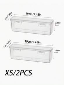 1pc Clear Stationery Storage Box Back To School - Clear - View 13