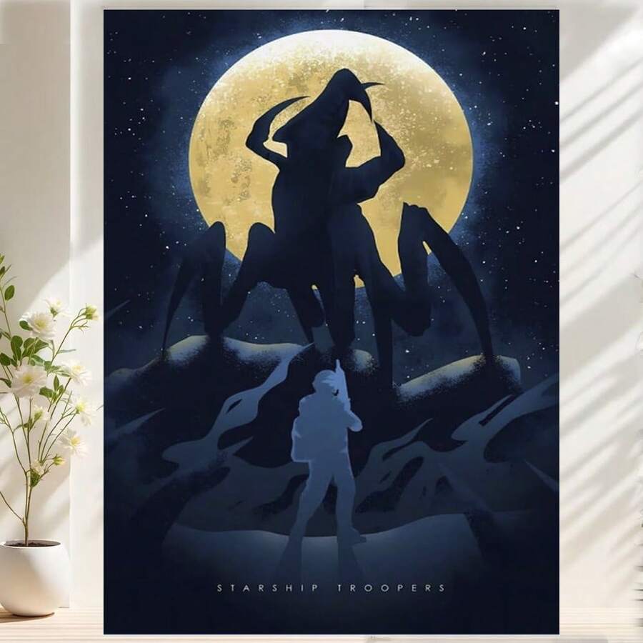 Framed 1PC Room Decor StarshipTroopers Classic Film Poster Wall Decor Art Canvas Poster Bedroom Decor Office Room Decor Gift - Framed - View 1