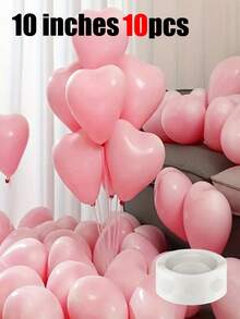 30 quả bóng bay cao su hình trái tim màu hồng 10 inch, thích hợp để trang trí tiệc sinh nhật, trang trí ngày lễ tình nhân, thể hiện tình yêu với đối tác, cầu hôn, trang trí đính hôn, trang trí đám cưới, trang trí phòng, đạo cụ chụp ảnh ngoài trời. - Nhiều màu - Xem 8