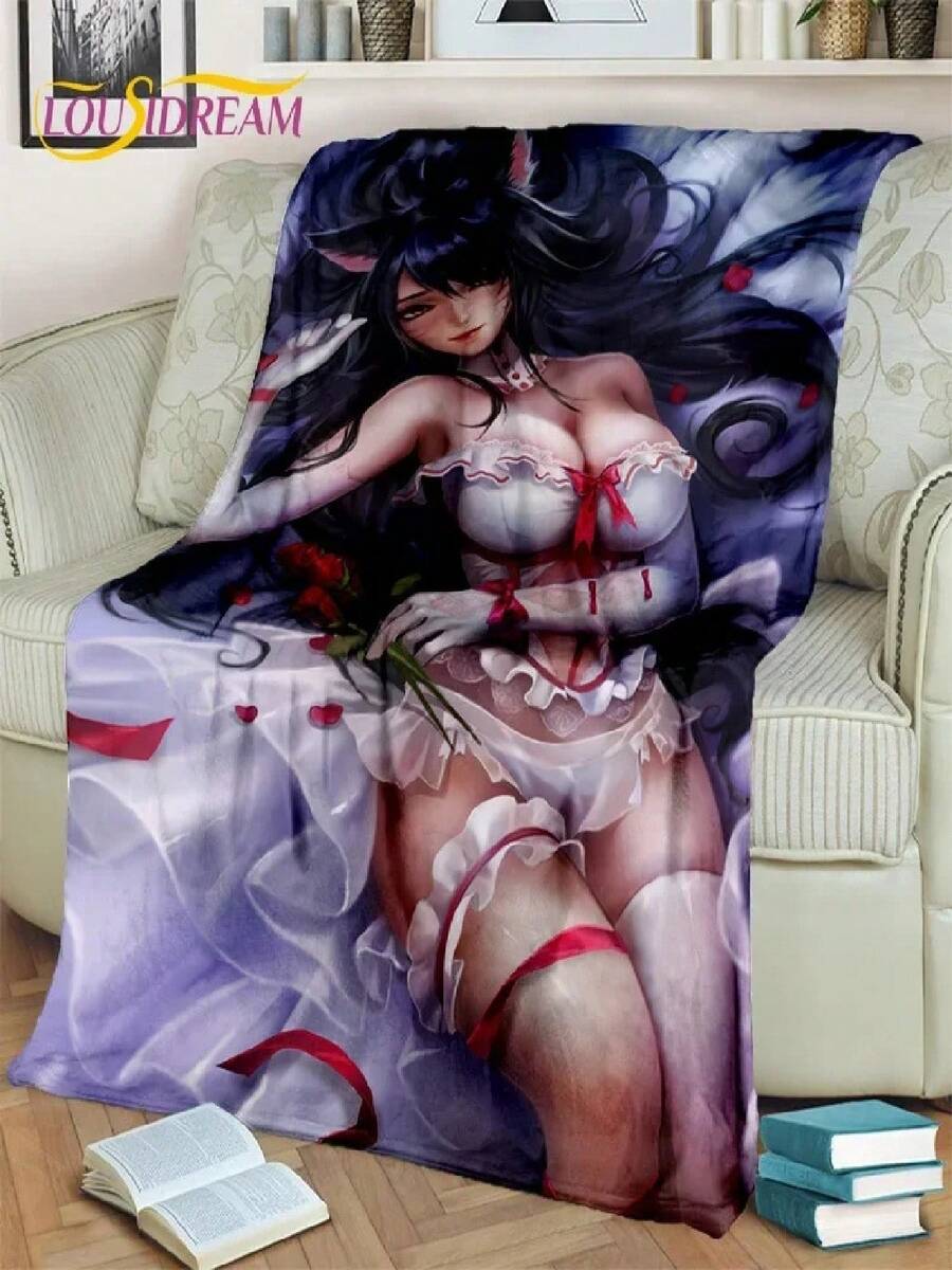 Deadpool Printed Blanket Ren Adult Blanket Soft And Warm Bedding For Bed Sofa Outdoor Travel Cover Blanket#Color_Style F,Size_75X95CM - màu đen - Xem 1