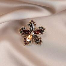 1pc Shiny Bohemian Zinc Alloy Flower & Animal Brooch, Suitable For Women To Wear Casually In Spring, Summer, Autumn And Winter - Multicolor - View 16