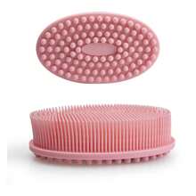 1pc Silicone Cleaning Brush, Suitable For Shower, Shampoo, Bath, Double-Sided Scrubbing Bath Brush, Massage Bath Brush, Bathroom Cleaning Tool - Multicolor - View 9