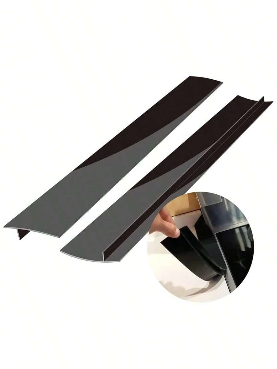 1/2PCS Easy To Clean Silicone Stovetop Gap Cover, Kitchen Countertop Gap Filler, Heat Resistant Oven Gap Filler, Suitable For Kitchen, Dining Room, Kitchen Essential