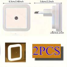 【智能夜灯】自动开关智能夜灯 - 插电式夜灯，从黄昏到黎明自动亮起，适用于卧室、浴室、走廊、厨房