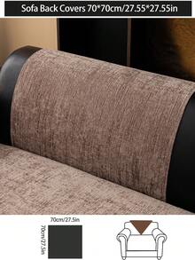 1pc All-Season Sofa Cushion Cover, Modern Minimalist Anti-Slip Sofa Seat Pad, Dust-Proof & Washable Sofa Slipcover, Soft & Fade-Resistant, Pet-Friendly, Fits L-Shaped Sofa And 1/2/3/4 Seater Sofa, Suitable For Bedroom, Office, Living Room - Coffee Brown - View 18