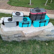 1pc Compact EVA Fishing Gear Bag - Foldable Live Fish Bucket & Tackle Storage With Zipper Closure, Suitable For Outdoor Camping Fishing - Black - View 8