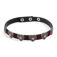 Y2K Collar Female Hipster, Leopard Print Choker Babes, Punk Leather Neck Strap Ins Wind - choker - 查看 8