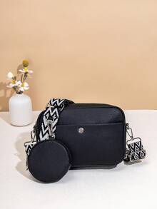 一套女孩可调节宽肩带斜挎包、单肩包、零钱包、多口袋小方包，理想礼物 - M1877 - 查看 16