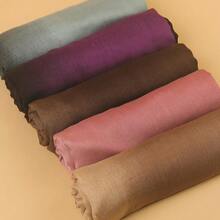 Gradient Dual Color Scarf,Elegant Ombre Headwraps Hijab, Modal Cotton Feel Lightweight Sunscreen Shawls For Women,6#Brown - 6#brown - View 8