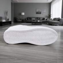 Men's Comfortable & Durable Shoes, Versatile Casual Sneakers, Suitable For All Seasons, Flat Skateboard Shoes, Men's Formal Shoes, Men's Outdoor Shoes, Solid Color Everyday Wear - White - View 6