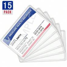 15-Pack Medical Document Protectors - 12Mil Thick PVC Card Sleeves For Medicare, Social Security & Insurance Cards, Waterproof & Tear-Resistant Plastic Holders For Long-Term Document Preservation - Kiểu A - Xem 10