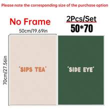 2PCS Fashion Quotes Poster With Exquisite Murals. Home Furnishing Decoration. Wall Decoration, Room Posters, Home Decoration, Room Aesthetic Decoration, Interior Decoration Products. Optional Framework - 2pcs - View 13