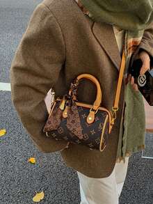 迷你波士顿枕形包女士手提包，轻盈奢华小众斜挎包，2025秋冬新款 - 彩色 - 查看 3