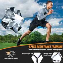 Pro Speed & Agility Training Set Includes 12 Rung 20ft Adjustable Agility Ladder With Carrying Bag, 12 Disc Cones, 4 Steel Stakes, 1 Resistance Parachute, Use Equipment To Improve Footwork Any Sport - Multicolor - View 9