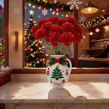30 bông hoa cẩm chướng nhân tạo, hoa cẩm chướng bằng lụa dùng cho Ngày của Mẹ, Ngày Valentine, trang trí bàn tiệc cưới, tiệc cô dâu, trang trí bàn ăn, tiệc tại nhà, trang trí sinh nhật, vòng hoa tang lễ, bó hoa cưới, vòng hoa nghĩa trang, đồ thủ công tự làm. - Đỏ - Xem 6