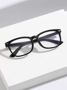 1pc/2pcs Geometric Frame Men Modern Simple Style Classy Aesthetic Clear Glasses For Back To School Office Reading Daily Life Accessories