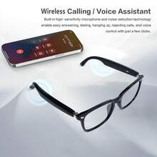 AI Voice Translation Glasses With Photochromic Lenses, Real-Time Translation Between 160+ Languages, Stylish Audio Glasses With Built-In Microphone And Speaker For Listening To Music And Answering Calls, Touch Control And Voice Assistant Support, Call Noise Reduction Technology, Magnetic Charging, Suitable For Sports, Music, Work, And Travel - The Ideal Holiday Gift For Men And Women. - CK03黑 - 查看 5