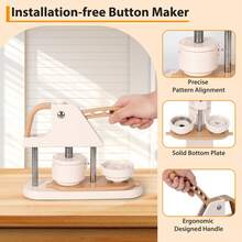 Button Maker Machine, Button Press Machine With DIY Photo Picture Badge, Magic Book For Home School DIY Crafts, Business(58mm) - 100 - View 3