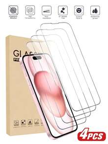 4pcs Tempered Glass Screen Protector, High Definition Clear, Waterproof And Scratch-Resistant, Compatible With IPhone 17/17 Pro/16e/7/8/X/XS/11/12/13/14/15 Pro Max/16 Pro Max/16 Plus - 4 pieces - View 8