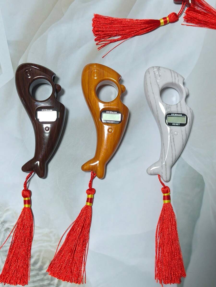 1個魚形計數器,適用於遊戲、禮品、數位顯示、閱讀計數、倉庫點數、祈禱與崇拜儀式 - 彩色 - 查看 1