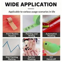 Green Painter Tape: 1 Rolls Of Masking Tape With Adhesive Backing, Ideal For Home, Office, School, DIY Art, Crafts, And Labels - Green - View 4