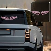 2pcs Sparkling Angel Wings Rearview Mirror Stickers - Durable, Waterproof, And Easy-To-Apply Decorative Accessories For Cars, Motorcycles, Laptops, And More - Add A Touch Of Cute Your Vehicle Or Device