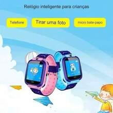 Smartwatch Microwear Infantil Howear Hw C2 Camera Chip GPS SOS A Prova De Água And Electron presente dia das criança - Preto - Visão 6