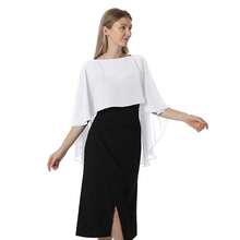Capelets For Women Chiffon Cape Shawls And Wraps For Evening Dress Wedding Capes Cover Up,Ivory - Ivory - View 4