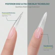 3-In-1 Sandwich Nail Mold, Includes Bottom Mold And Top Mold, Suitable For Gel Extension, Acrylic Nails, Multiple Shapes Available, Beginner-Friendly, Quick Nail Mold Creation