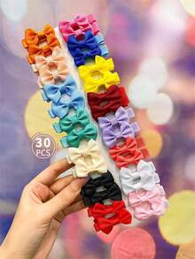 15pcs Girls' Cute Small Butterfly Shaped Hair Ties In Different Colors - Multicolor - View 8