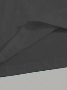 黑色男士水钻翅膀图案休闲百搭圆领短袖T恤，夏季 - 深灰色 - 查看 7