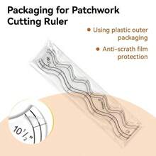 1 Piece Transparent Wave Sewing Ruler And Template, Soft Acrylic Edge Guide, Used For Precise Sewing, Quilting, And Home Sewing Machines, Very Suitable For Sewing Projects, Sewing Accessories - Clear - View 5