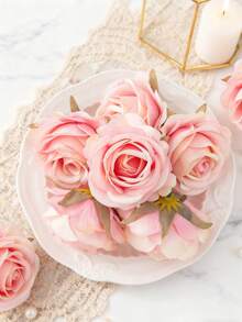 5/500pcs Artificial Pineapple Flower Heads, Fake Plants For DIY Bouquets, Wreaths, Candy Box Decor, Corsages, Headpieces, Birthday Cake Decor, Home Decor, Bridal Bouquets, Wedding Decor, Room Decor, Kitchen Decor, Dining Room Decor, Bedroom Decor - Pink-164 - View 4