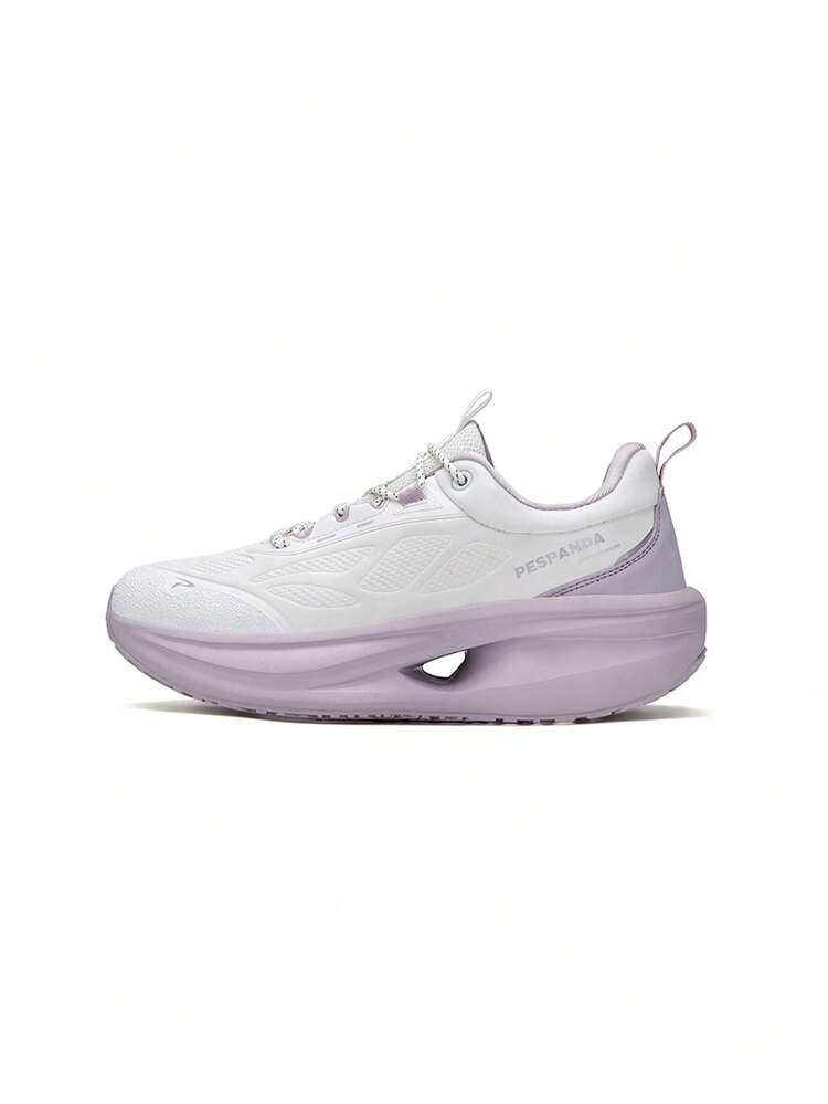 Couples' Casual Shock-Absorbing Lightweight Durable Breathable Running Sports Shoes - Milky White Purple - View 4