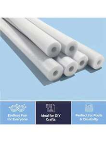2支/4支装工艺泡沫管 - 适用于课堂教学、DIY手工制作 - 是家庭生日派对的理想之选。可用于游泳池扶手保护、游泳池训练器材配件、水上运动工具，用途广泛，经久耐用，也是家庭健身配件，适合家庭健身用户。冬季可用于管道、喷淋器和热水管道的防冻保护。