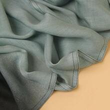 Gradient Dual Color Scarf,Elegant Ombre Headwraps Hijab, Modal Cotton Feel Lightweight Sunscreen Shawls For Women,3#Cyanblack - 3#cyanblack - View 6